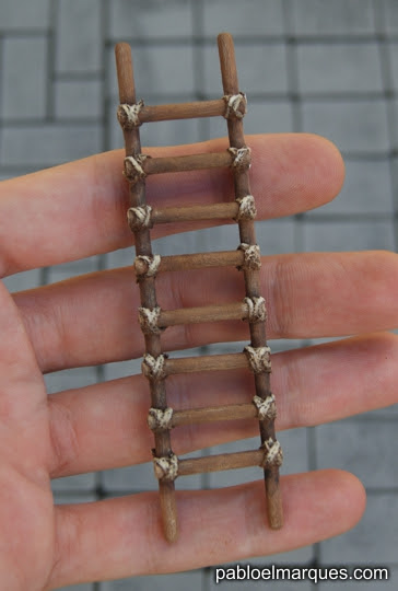 Escalera con cuerda Escalera con cuerda